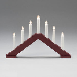 Konstsmide 7 Bulb Candlestick - Matt Dark Red image 1