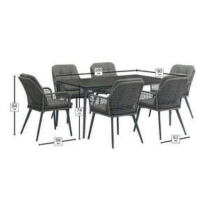 Bramblecrest Oregon 6 Seat Rectangular Garden Dining Set image 10