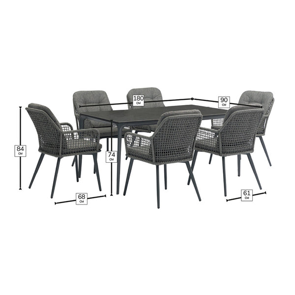 Bramblecrest Oregon 6 Seat Rectangular Garden Dining Set image 10