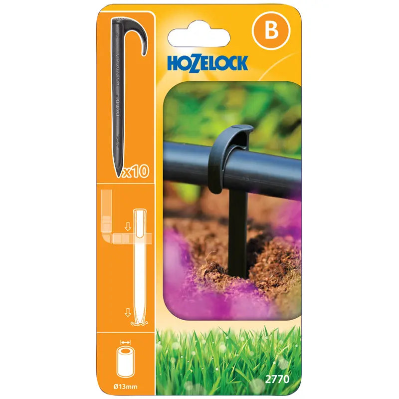 Hozelock Automatic Watering 13mm Supply Tube Stakes (Pack of 10) image 0