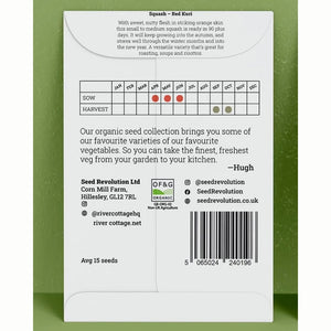 River Cottage Organic Seeds – Squash ‘Red Kuri’ (1 Packet) image 1