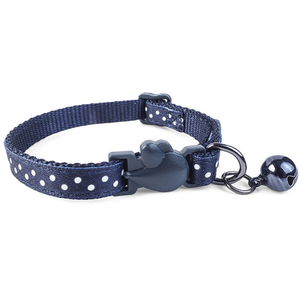 Zoon WonderLust Navy Dot Cat Collar image 0