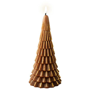 Lumineo Brown Wax LED Tree Candle image 0