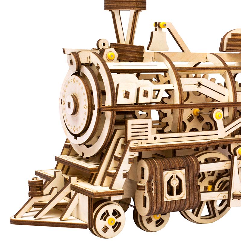 Robotime Mechanical Gear Locomotive 3D Wooden Puzzle image 0