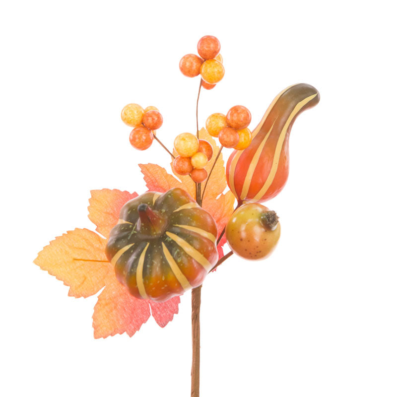 Floralsilk Autumn Pumpkin &amp; Gourd Pick image 0