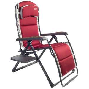 Quest Elite Bordeaux Pro Relax XL Outdoor Chair in Red with Side Table &amp; Headrest image 5