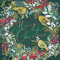Ling Design Luxury Christmas Cards - Festive Robins (Pack of 5) image 0