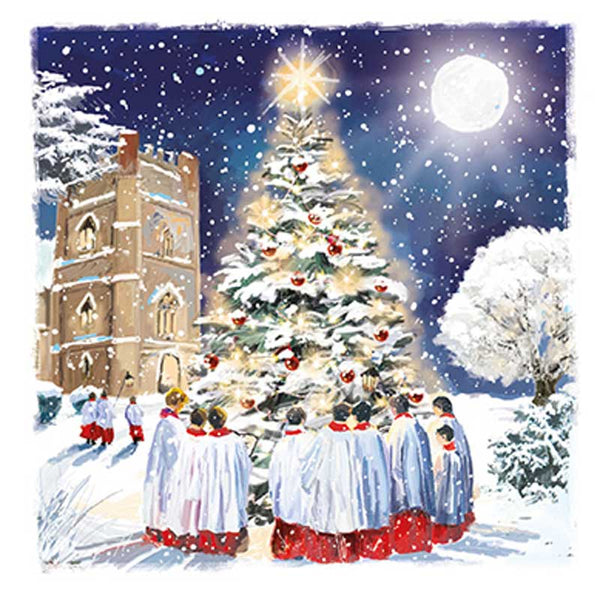 Ling Design Charity Christmas Cards - Choir At The Tree (Pack of 6) image 0