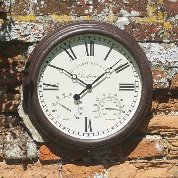Bickerton Wall Clock & Thermometer 15-Inch image 0