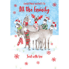 Nigel Quiney Donkey Gathering To the Family Christmas Card image 0