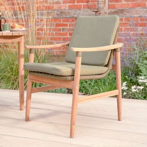 Kettler Meadow 2-Seat Wood & Rope Bistro Set image 1