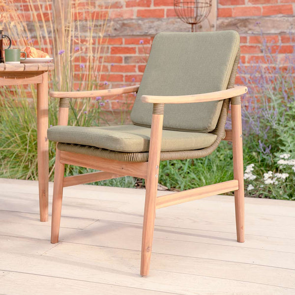 Kettler Meadow 2-Seat Wood & Rope Bistro Set image 1