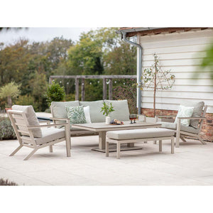 Bramblecrest Zurich 7-Seat Lounge Set in Mocha with Height-Adjustable Table image 2