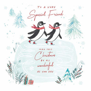 Woodmansterne Special Friend Penguin Christmas Card image 0