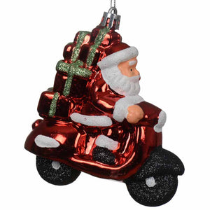 Decoris Plastic Santa on Bike image 0