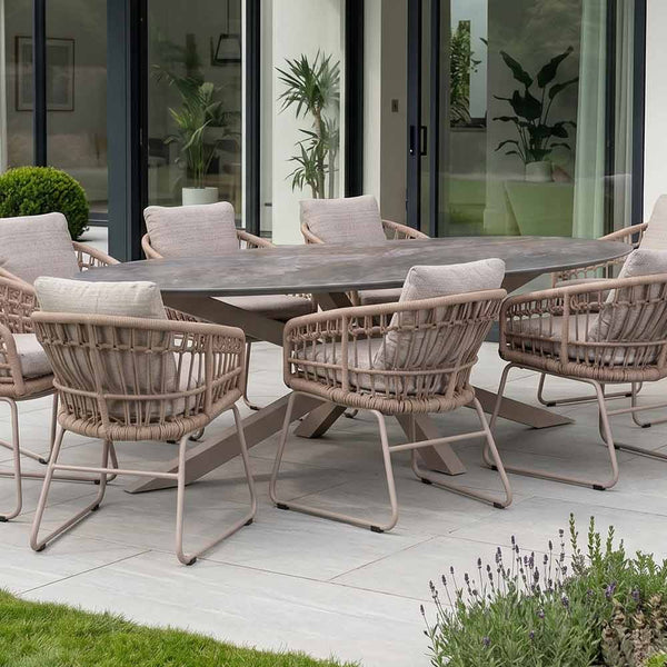 Orchard Life Juniper 8 Seat Dining Set with 260cm Elliptical Table image 1