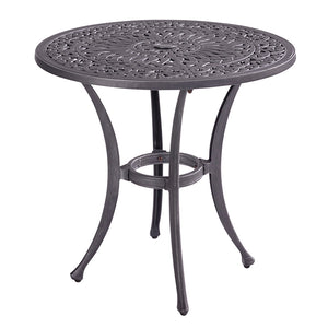Hartman Capri Metal Bistro Set in Antique Grey with Platinum Cushions image 6