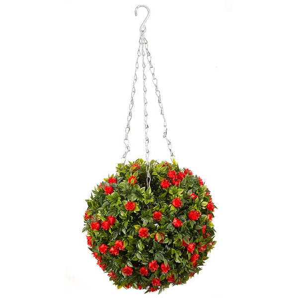 Smart Garden 30cm Artificial Topiary Red Rose Ball image 2