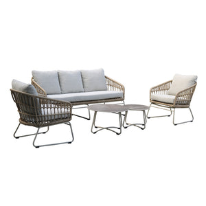 Orchard Life Juniper Garden Lounge Set in Beige with Coffee Table Duo (Seats 5) image 4
