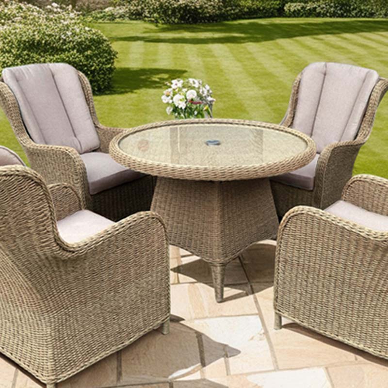 Orchard Life Mulberry 4 Seat Round Dining Set with 110cm Table image 0