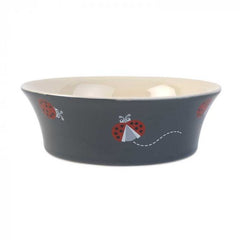 Zoon Flared Ladybug Ceramic Dog Bowl image 0