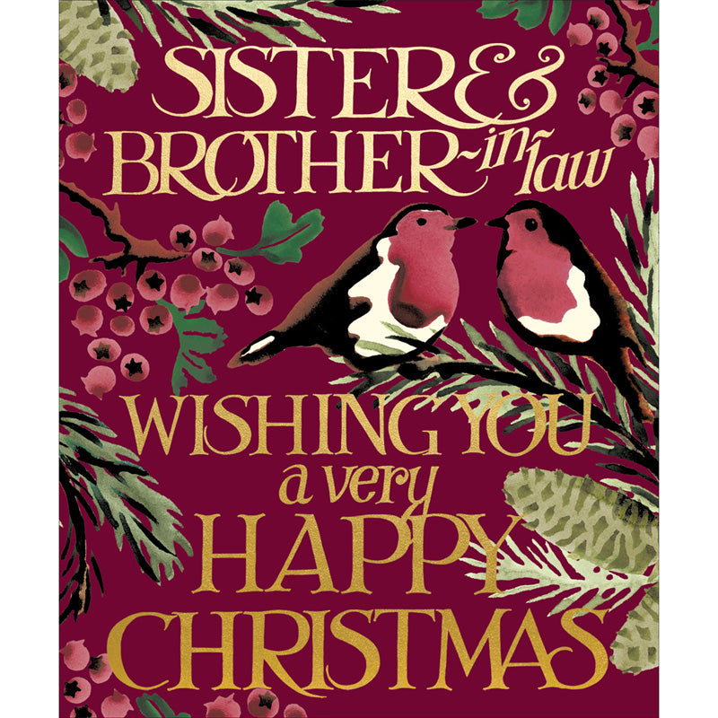 Woodmansterne Robins Sister & Brother-In-Law Christmas Card image 0