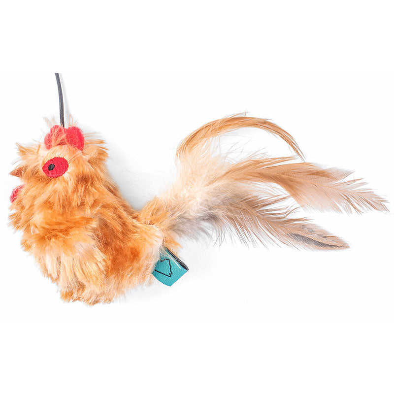 Zoon Nip-it Catnip Teaser Hen & Feathers image 0