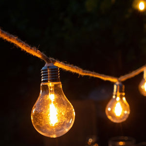 NOMA 10 Connectable Jute Rope Festoon Lights image 1