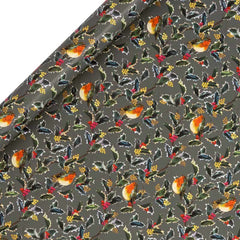 Glick Grey Holly Harmony Gift Wrap (4m) image 0