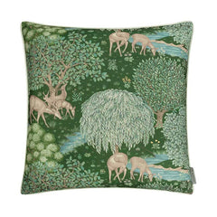 Morris &amp; Co The Brook Forest Green Outdoor Cushion, 55 x 55cm image 0