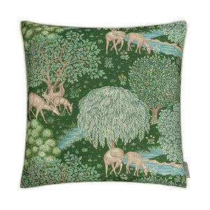 Morris &amp; Co The Brook Forest Green Outdoor Cushion, 55 x 55cm image 0