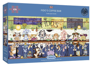 Gibsons Fido's Coffee Bar 636 Piece Jigsaw Puzzle image 1