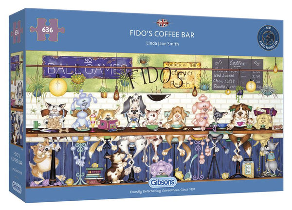 Gibsons Fido's Coffee Bar 636 Piece Jigsaw Puzzle image 1