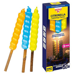 Zero In Citronella Tabletop Flares (Pack of 3) image 0