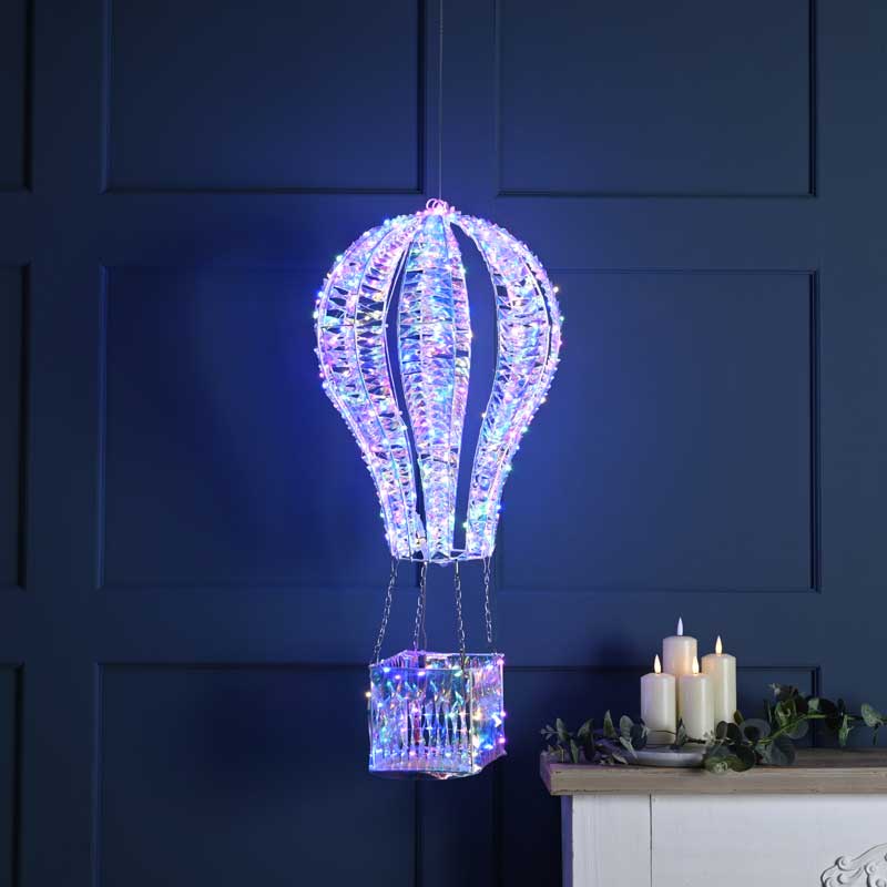Festive Rainbow Twist Hot Air Balloon image 0
