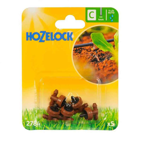 Hozelock 4 LPH In Line Pressure Compensating Drippers (Pack of 5) image 0
