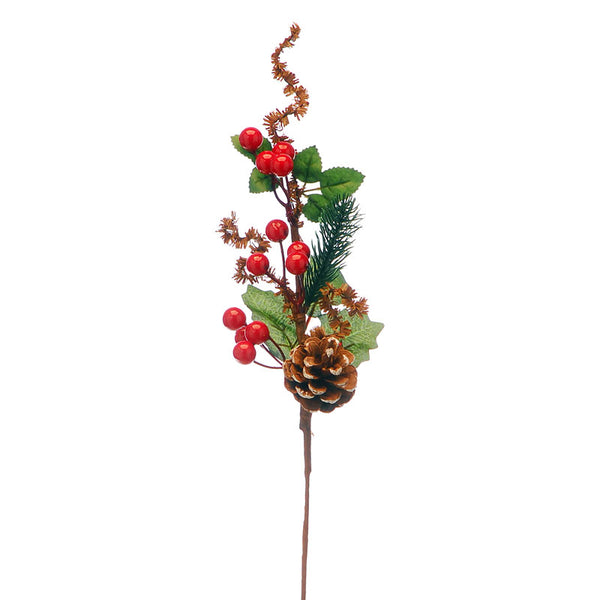 Festive Red Berry & Spruce Pick image 0