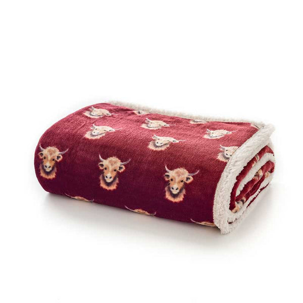 Deyongs Ultra Plush Printed Throw - Highland Cows image 1
