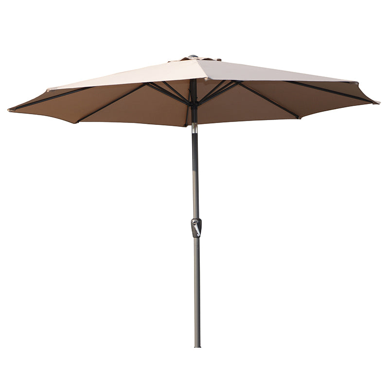 Sturdi Plus 3m Aluminium Round Crank & Tilt Parasol, Taupe image 0