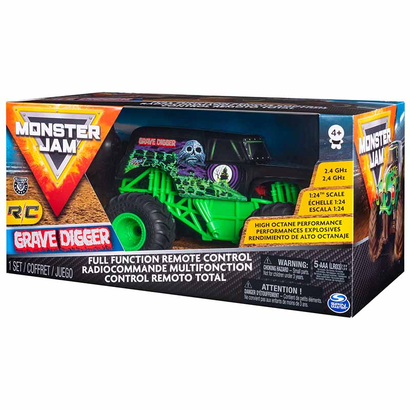 Monster Jam, Authentic Grave Digger RC, 1:24 Scale, 2.4 GHz, for Ages 4+ image 0