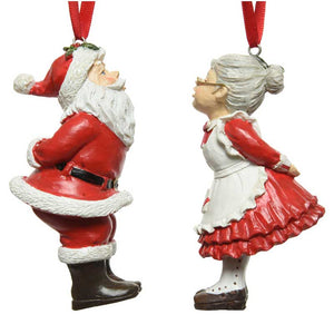 Decoris Hanging Mr or Mrs Claus Figure (Assorted Designs) image 0