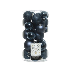 Decoris Shatterproof Baubles in Night Blue (Pack of 30) image 0
