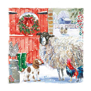 Ling Design Large Deluxe Cards - Winter On The Farm (Pack of 12) image 2