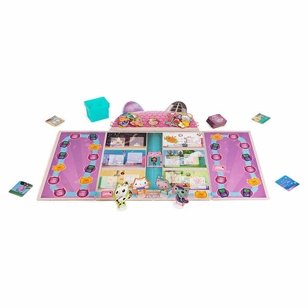 Gabby's Dollhouse, Meow-mazing Board Game with 4 Kitty Headbands, for Families and Kids Ages 4+ image 0