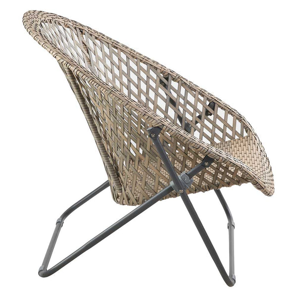 TOBS Foldable Garden Bistro Set in Grey Faux Rattan image 6
