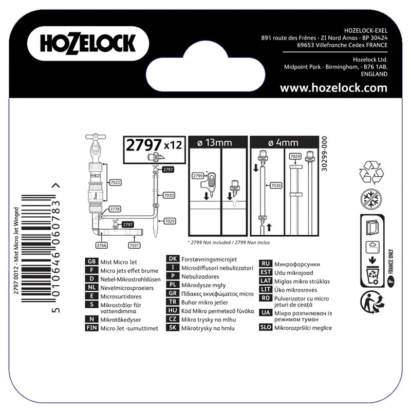 Hozelock Mist Micro Spray Jet (Pack of 12) image 0