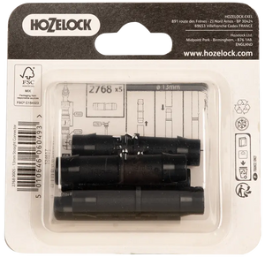 Hozelock Straight Connector 13mm (Pack of 5) image 1