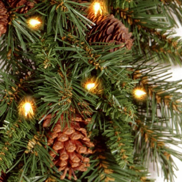 National Tree Pine Cone Christmas Garland with LED Lights image 1
