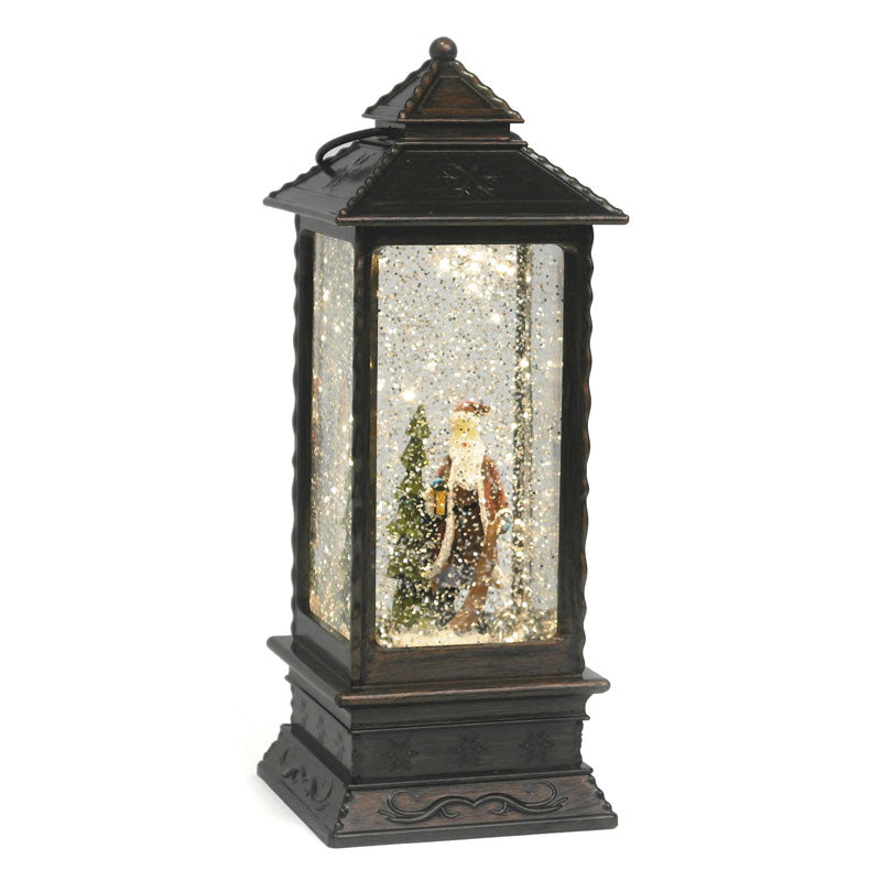 SnowTime LED Santa Scene Water Lantern image 0
