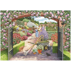 House Of Puzzles Walled Garden 500 Piece Jigsaw Puzzle image 0